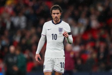 UEFA Uluslar Ligi sırasında İngiltere 'den Jack Grealish - Grup B - Grup 2 İngiltere vFinlandiya Wembley Stadyumu, Londra, Birleşik Krallık, 10 Eylül 2024