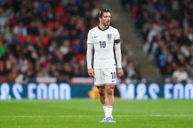UEFA Uluslar Ligi sırasında İngiltere 'den Jack Grealish - Grup B - Grup 2 İngiltere vFinlandiya Wembley Stadyumu, Londra, Birleşik Krallık, 10 Eylül 2024