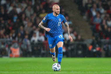 Adam Sthl of Finland makes a break with the ball  during the UEFA Nations League - League B - Group 2 England v Finland at Wembley Stadium, London, United Kingdom, 10th September 2024 clipart