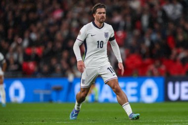 UEFA Uluslar Ligi sırasında İngiltere 'den Jack Grealish - Grup B - Grup 2 İngiltere vFinlandiya Wembley Stadyumu, Londra, Birleşik Krallık, 10 Eylül 2024