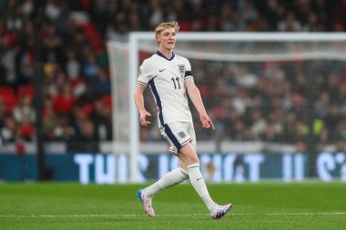 UEFA Uluslar Ligi sırasında İngiltere 'den Anthony Gordon - Grup B - Grup 2 İngiltere - Finlandiya Wembley Stadyumu, Londra, Birleşik Krallık, 10 Eylül 2024