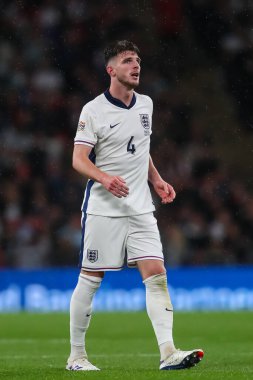 UEFA Uluslar Ligi sırasında İngiltere 'den Declan Rice - Grup B - İngiltere-Finlandiya Wembley Stadyumu, Londra, Birleşik Krallık, 10 Eylül 2024