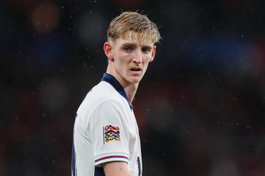 UEFA Uluslar Ligi sırasında İngiltere 'den Anthony Gordon - Grup B - Grup 2 İngiltere - Finlandiya Wembley Stadyumu, Londra, Birleşik Krallık, 10 Eylül 2024