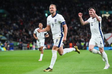 İngiltere 'den Harry Kane, 10 Eylül 2024' te Wembley Stadyumu 'nda oynanan UEFA Uluslar Ligi - B Grubu 2.