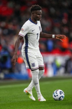 İngiltere 'den Bukayo Saka UEFA Uluslar Ligi - B Grubu 2. İngiltere - İngiltere vFinlandiya Wembley Stadyumu, Londra, Birleşik Krallık, 10 Eylül 2024