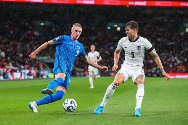 Finlandiya 'dan Fredrik Jensen, UEFA Uluslar Ligi - B Grubu 2. İngiltere-Finlandiya Wembley Stadyumu, Londra, Birleşik Krallık, 10 Eylül 2024
