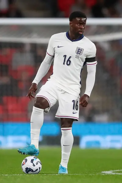 stock image Marc Guehi of England in action during the UEFA Nations League - League B - Group 2 England v Finland at Wembley Stadium, London, United Kingdom, 10th September 2024