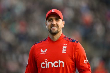 İngiltere 'den Liam Livingston İkinci Vitality sırasında IT20 Serisi İngiltere - Avustralya Sophia Gardens Kriket Sahası, Cardiff, Birleşik Krallık, 13 Eylül 202