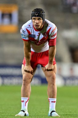 Jonny Lomax of St. Helens during the Betfred Super League Round 26 match St Helens vs Castleford Tigers at Totally Wicked Stadium, St Helens, United Kingdom, 13th September 2024 clipart