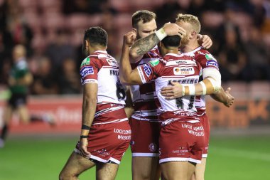 Wigan Warriors 'dan Bevan French, 13 Eylül 2024' te İngiltere 'nin Wigan kentinde oynanan The Brick Community Stadyumu' nda Wigan Warriors ile Leeds Rhinos arasındaki 26.