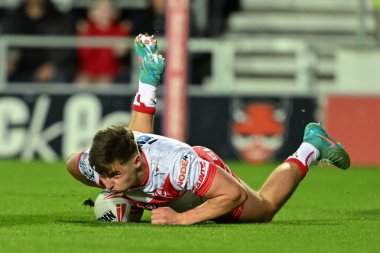 St. Helens 'ten Jon Bennison, Betfred Süper Lig 26. Raundda St Helens - Castleford Tigers maçında St Helens - All Wicked Stadyumu, St Helens, Birleşik Krallık, 13 Eylül 2024