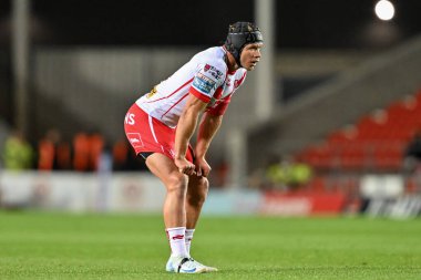 St. Helens 'ten Jonny Lomax, Betfred Süper Lig 26. Raundunda St Helens - Castleford Tigers maçında, St Helens, St Wicked Stadyumu, Birleşik Krallık, 13 Eylül 2024