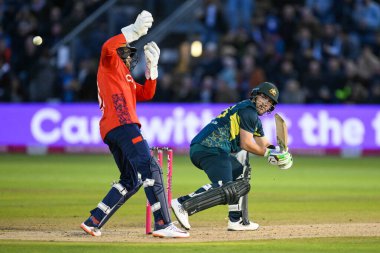 Avustralyalı Josh Inglis, 13 Eylül 202 'de Sophia Gardens Cricket Ground, Cardiff, Birleşik Krallık' ta 2.