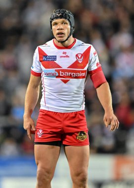 St. Helens 'ten Jonny Lomax, Betfred Süper Lig 26. Raundunda St Helens - Castleford Tigers maçında, St Helens, St Wicked Stadyumu, Birleşik Krallık, 13 Eylül 2024