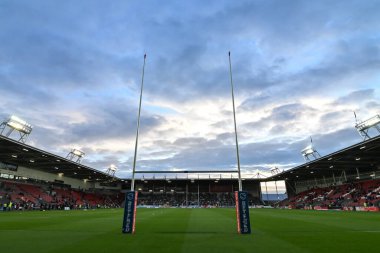 Betfred Süper Lig 26. Raundu öncesinde St Helens - Castleford Tigers maçının genel görüntüsü St Helens Stadyumu, St Helens, Birleşik Krallık, 13 Eylül 2024
