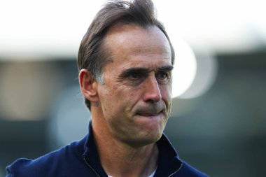 West Ham United takımından Julen Lopetegui, Premier League maçından önce Craven Cottage 'a geldi. Fulham - West Ham United, Craven Cottage, Londra, İngiltere, 14 Eylül 2024