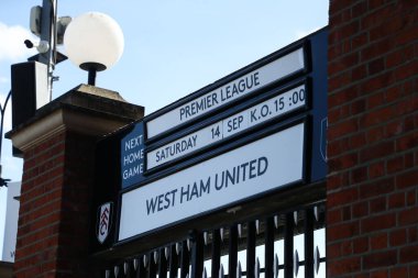 Premier Lig maçından önce Craven Cottage 'ın detaylı bir görüntüsü Fulham - West Ham United - Craven Cottage, Londra, İngiltere, 14 Eylül 2024