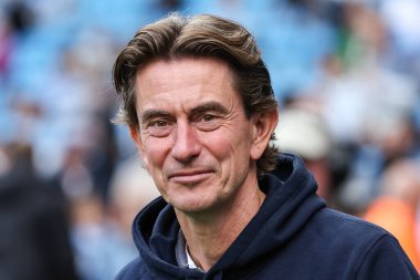 İngiltere Etihad Stadyumu 'nda Manchester City ile Brentford arasındaki Premier League maçında Thomas Frank' in teknik direktörü.