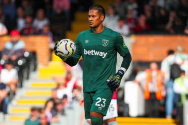 Alphonse Areola of West Ham United in action during the Premier League match Fulham vs West Ham United at Craven Cottage, London, United Kingdom, 14th September 2024 clipart