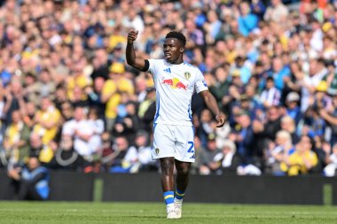 Leeds United takımından Wilfried Gnonto, Leeds Road, Leeds, İngiltere 'de Leeds United maçında 14 Eylül 2024 tarihinde Leeds United' a karşı oynamıştır.