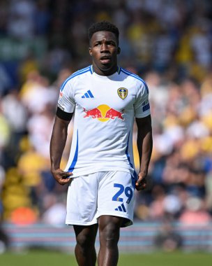 Leeds United takımından Wilfried Gnonto, Leeds Road, Leeds, İngiltere 'de Leeds United maçında 14 Eylül 2024 tarihinde Leeds United' a karşı oynamıştır.