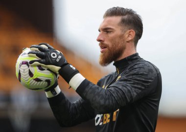 Wolverhampton Wanderers 'dan Jos S, İngiltere' nin Wolverhampton kentinde 15 Eylül 2024 'te oynanan Premier League karşılaşmasında Wolverhampton Wanderers - Newcastle United maçında ısındı.