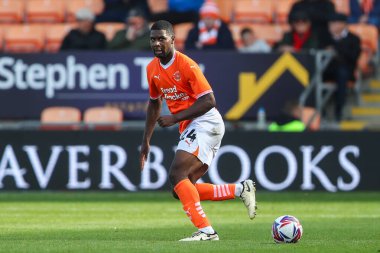 Blackpool 'dan Odeluga Offiah 14 Eylül 2024' te Bloomfield Road, Blackpool 'da oynanan Blackpool - Exeter City maçı sırasında hareket halindeydi.