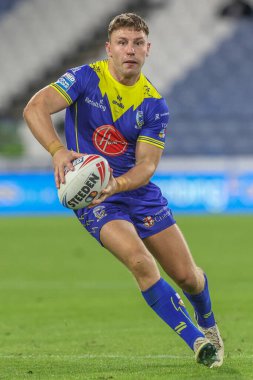 Warrington Wolves 'dan George Williams Betfred Süper Lig 26. Raundda Huddersfield Giants' a karşı Warrington Wolves maçı sırasında John Smith Stadyumu, Huddersfield, İngiltere, 14 Eylül 2024
