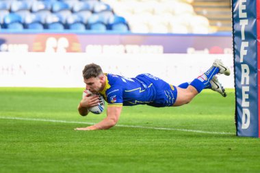 Warrington Wolves 'tan George Williams Betfred Süper Lig 26. Raundda John Smith Stadyumu, Huddersfield, Birleşik Krallık' ta Huddersfield Giants ve Warrington Wolves maçına gidiyor.