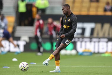 Wolverhampton Wanderers takımından Carlos Forbs, İngiltere 'nin Wolverhampton kentinde 15 Eylül 2024' te oynanan Premier League karşılaşmasında Wolverhampton Wanderers - Newcastle United maçında ısındı.