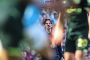 Brentford 'un Thomas Frank teknik direktörü Premier Lig maçında Manchester City ile Brentford arasında Etihad Stadyumu, Manchester, İngiltere' de 14 Eylül 2024