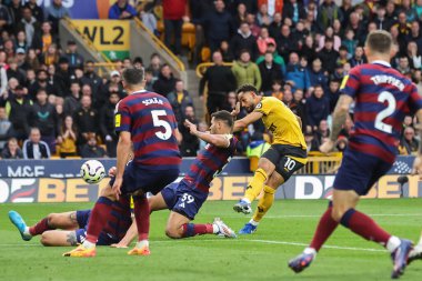 Wolverhampton Wanderers 'dan Matheus Cunha, İngiltere' nin Wolverhampton kentinde 15 Eylül 2024 tarihinde oynanan Premier League maçında Wolverhampton Wanderers - Newcastle United maçında gol attı.