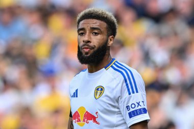 Leeds United takımının Jayden Bogle 'ı Leeds Road, Leeds, İngiltere' de Leeds United maçında 14 Eylül 2024 tarihinde Leeds United 'a karşı oynamıştır.