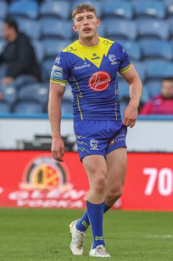 Warrington Wolves 'tan Matty Nicholson Betfred Süper Lig 26. Raundda Huddersfield Giants' a karşı Warrington Wolves maçı sırasında John Smith 'in Stadyumu, Huddersfield, Birleşik Krallık' ta 14 Eylül 2024 'te oynanmıştır.