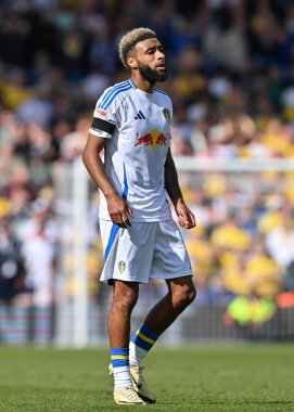 Leeds United takımının Jayden Bogle 'ı Leeds Road, Leeds, İngiltere' de Leeds United maçında 14 Eylül 2024 tarihinde Leeds United 'a karşı oynamıştır.