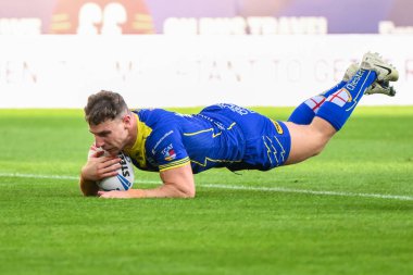 Warrington Wolves 'tan George Williams Betfred Süper Lig 26. Raundda John Smith Stadyumu, Huddersfield, Birleşik Krallık' ta Huddersfield Giants ve Warrington Wolves maçına gidiyor.
