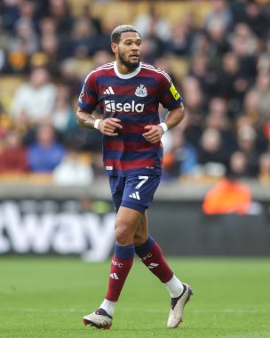 Newcastle United 'dan Joelinton Premier League maçı sırasında Wolverhampton Wanderers, Newcastle United' a karşı Molineux, Wolverhampton, Birleşik Krallık, 15 Eylül 2024