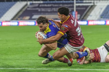 Warrington Wolves 'un Toby King' i Betfred Süper Lig 26. Raundda John Smith Stadyumu 'nda Huddersfield Giants' a karşı Warrington Wolves maçına gidiyor.