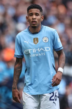 Manchester City ile Brentford arasındaki Premier League maçı sırasında Manchester City 'den Savinho, Manchester Stadyumu, 14 Eylül 2024