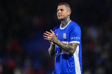 Birmingham City 'den Lyndon Dykes, Birmingham City' nin St. Andrew 's @ Knighthead Park, Birmingham, Birleşik Krallık, 16 Eylül 2024' te oynadığı 1.