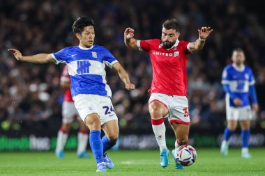 Tomoki Iwata of Birmingham City passes the ball during the Sky Bet League 1 match Birmingham City vs Wrexham at St. Andrew's @ Knighthead Park, Birmingham, United Kingdom, 16th September 2024 clipart