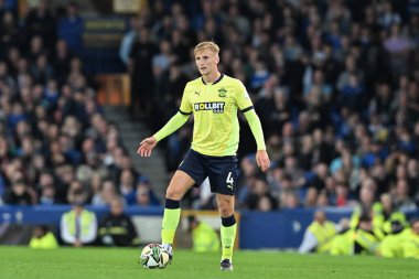 Southampton 'dan Flynn Downes 17 Eylül 2024' te Goodison Park, Liverpool 'da oynanan Carabao Kupası maçında Everton ve Southampton karşı karşıya.