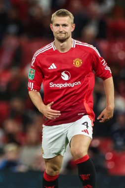 Manchester United 'dan Matthijs de Ligt 17 Eylül 2024' te Old Trafford, Manchester, Birleşik Krallık 'ta oynanan Carabao Kupası 3. tur karşılaşmasında Manchester United ile Barnsley karşı karşıya geldi.
