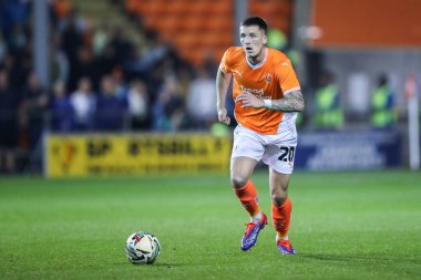 Blackpool 'dan Oliver Casey Carabao Kupası maçı sırasında Blackpool - Sheffield Çarşamba günü Bloomfield Road, Blackpool, İngiltere, 17 Eylül 2024