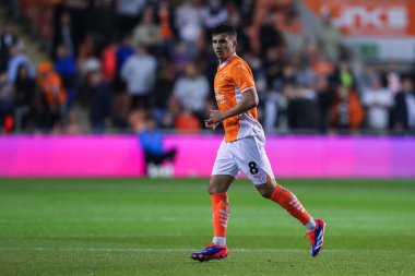 Blackpool 'dan Albie Morgan Carabao Kupası maçı sırasında Blackpool - Sheffield Çarşamba günü Bloomfield Road, Blackpool, İngiltere, 17 Eylül 2024