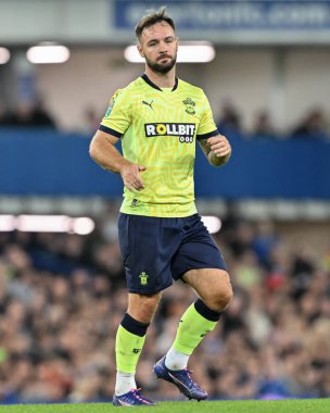 Southampton 'dan Adam Armstrong Carabao Kupası maçı sırasında Everton, Southampton' a karşı Goodison Park, Liverpool, İngiltere, 17 Eylül 2024