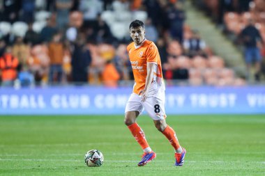 Blackpool 'dan Albie Morgan Carabao Kupası maçı sırasında Blackpool - Sheffield Çarşamba günü Bloomfield Road, Blackpool, İngiltere, 17 Eylül 2024