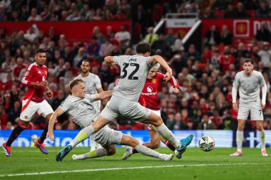 Manchester United 'dan Alejandro Garnacho, 17 Eylül 2024' te Old Trafford, Manchester, İngiltere 'de oynanan 3. Raund Manchester United - Barnsley karşılaşmasında 3-0 berabere kaldı.