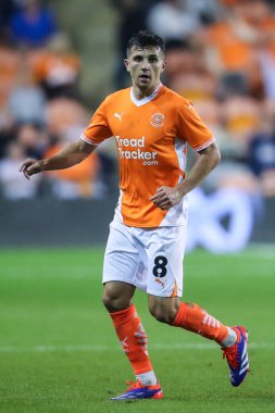 Blackpool 'dan Albie Morgan Carabao Kupası maçı sırasında Blackpool - Sheffield Çarşamba günü Bloomfield Road, Blackpool, İngiltere, 17 Eylül 2024