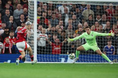 Manchester United 'dan Alejandro Garnacho, 17 Eylül 2024' te Old Trafford, Manchester, İngiltere 'de oynanan 3. Raund Manchester United - Barnsley karşılaşmasında 4-0 berabere kaldı.
